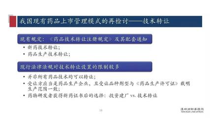 药品上市许可持有人制度(MAH)与技术转让研究